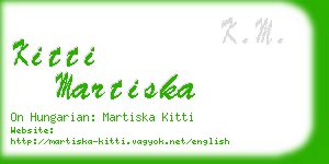 kitti martiska business card